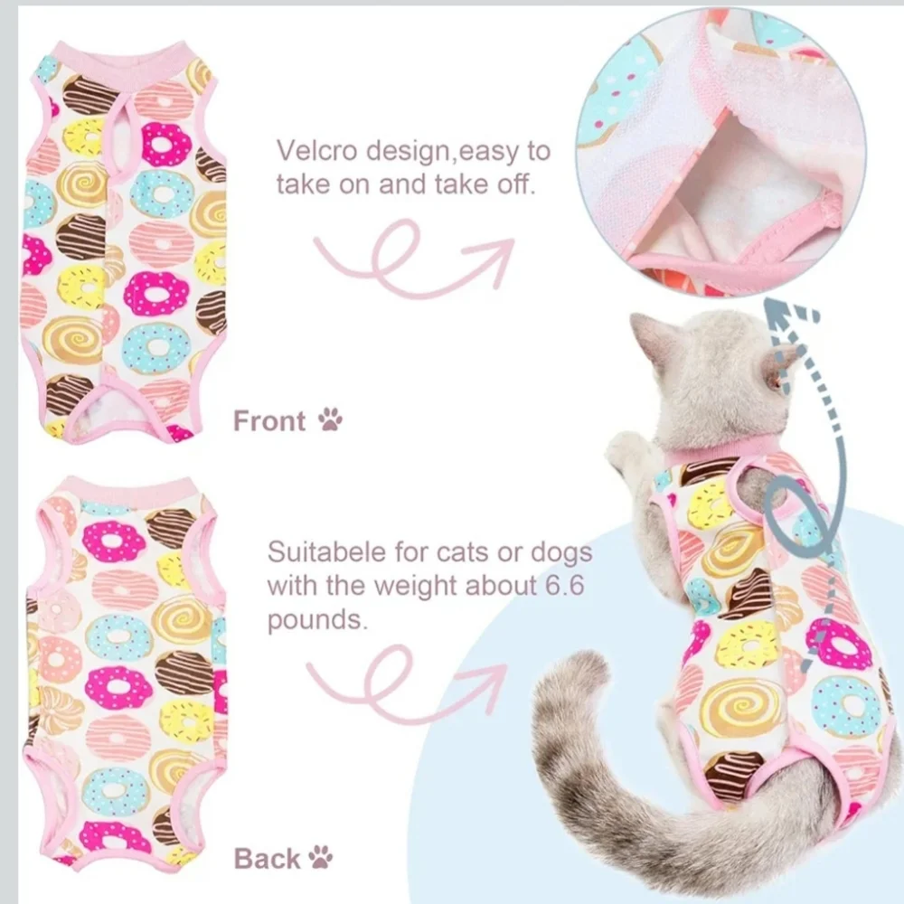 Colorful Pattern Cat/Dog Onesie. SMALL - Picture 3 of 10